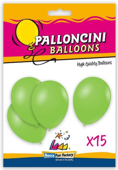 Immagine di PALLONCINI COLOR 15pz 30cm VERDE ACIDO