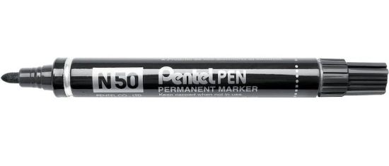 Immagine di MARCATORE N50 12pz INDELEBILE NERO - PENTEL