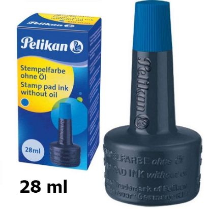 Immagine di INCHIOSTRO TIMBRI GOMMA PELIKAN 28ml 4K 1pz BLU