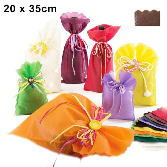 Immagine di BUSTA REGALO TNT ETOFFE MARRONE 20x35cm 25pz