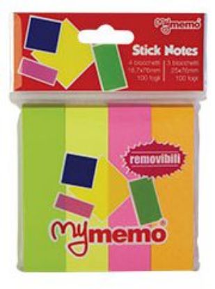 Immagine di SEGNAPAGINA MYMEMO CARTA 4COL 18x76mm 400FG