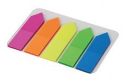 Immagine di SEGNAPAGINA MYMEMO PLAST.5COL 12x45mm 125FG FRECCIA