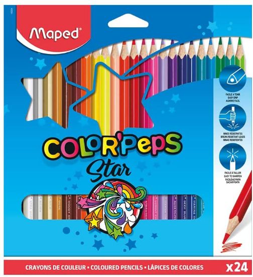 Immagine di PASTELLI MAPED 24 COLORI TRIANGOLARI