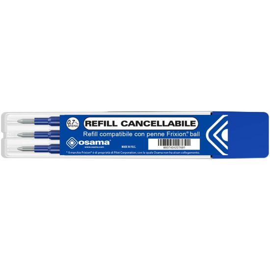 Immagine di PENNA SFERA REFILL CANCELLABILE 3pz OSAMA X FRIXION BLU