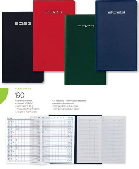 Picture of AGENDA MENSILE PLANNING FISARMONICA 1pz COLORI ASSORTITI