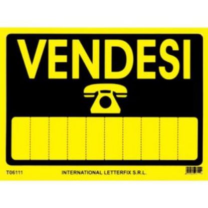 Picture of TARGA VENDESI 25x35cm IN PLASTICA 1pz ECONOMICO