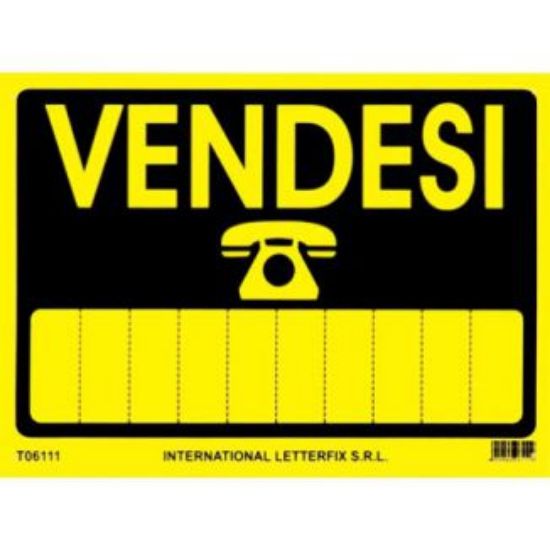 Picture of TARGA VENDESI 25x35cm IN PLASTICA 1pz ECONOMICO