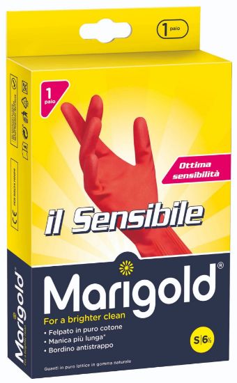 Immagine di GUANTI GOMMA SENSIBILE 1pz MIS. 6,5 Tg.S - MARIGOLD