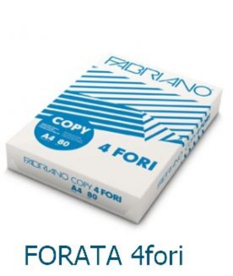 Immagine di CARTA A4 21x29 80g 500fg FORATA 4FORI 1pz COPY2 FABRIANO