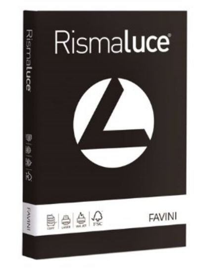 Picture of CARTA A4 200g 125fg 1pz RISMALUCE NERO FAVINI