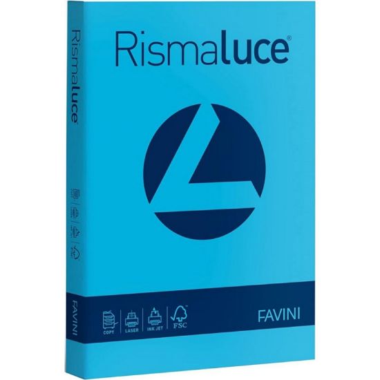 Immagine di CARTA A4 200g 125fg 1pz RISMALUCE AZZURRO FAVINI