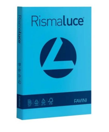 Picture of CARTA A4 200g 125fg 1pz RISMALUCE AZZURRO FAVINI