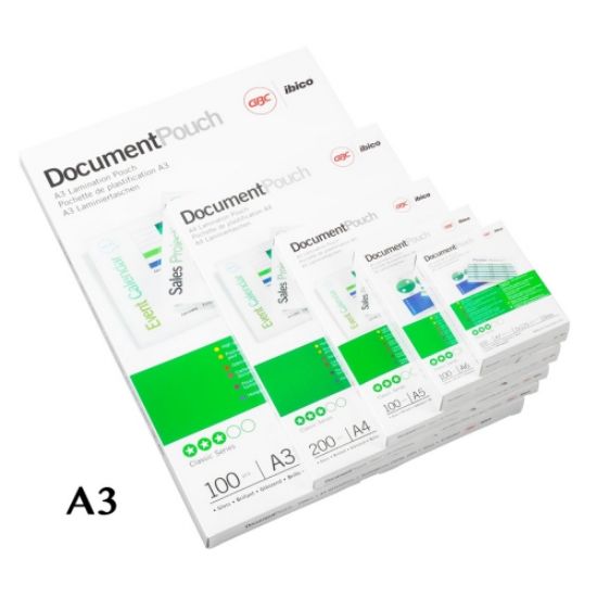 Picture of POUCHES PER PLASTIFICATRICI A3 125 MICRON 100pz ECONOMICHE