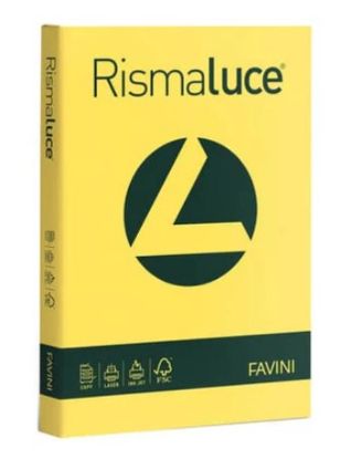 Picture of CARTA A4 200g 125fg 1pz RISMALUCE GIALLO SOLE FAVINI