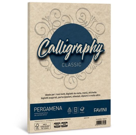 Picture of CARTA CALLIGRAPHY A4 50FG 190GR SABBIA PERGAMENA