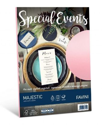 Immagine di CARTA PERLATA A4 ROSA 120g 20 FOGLI 1pz SPECIAL EVENTS