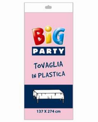 Picture of TOVAGLIA PVC 135X270cm ROSA PLASTICA IMPERMEABILE