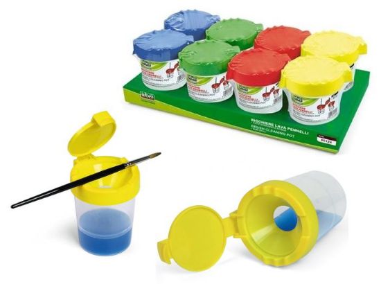 Immagine di BICCHIERE PER PENNELLI 1pz COLORI ASSORTITI