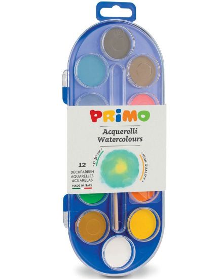 Immagine di ACQUARELLI PRIMO 12 COLORI 30mm 1pz