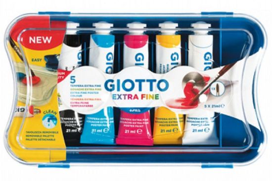 Picture of TEMPERE GIOTTO TUBO 21ml 5 COLORI 1pz