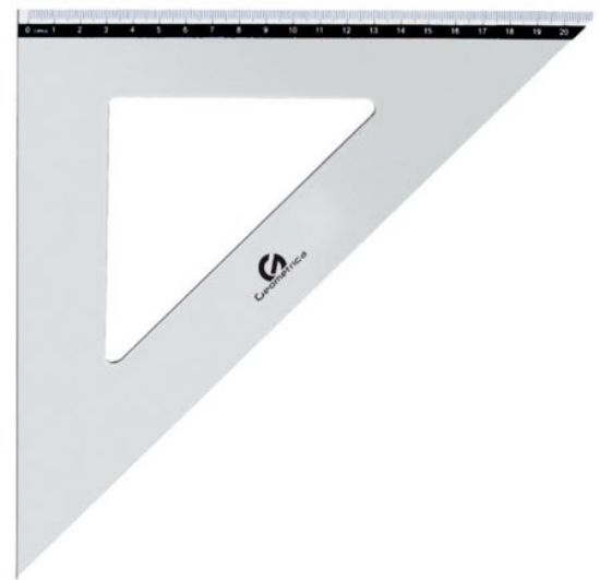 Picture of SQUADRA 45 32cm METALLO GEOMETRICA