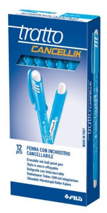 Immagine di PENNA SFERA CANCELLIK AZZURRO 12pz TRATTO 0,4mm CON GOMMA