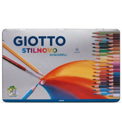 Immagine di PASTELLI GIOTTO STILNOVO 36 COLORI ACQUARELLABILI SCATOLA METALLO