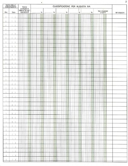 Picture of MODULI RG CORRISPETTIVI EMERGENZA CASSA 31X24,5 46FG FLEX