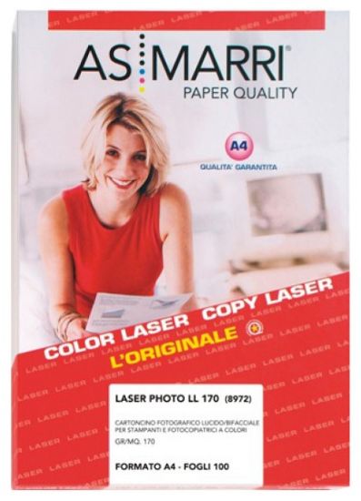 Immagine di CARTA A4 21x29 170gr 100fg LASER FOTO AS/M. 8972 F/R