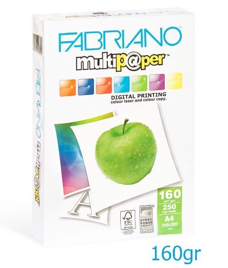 Picture of CARTA A4 21x29 160g 250fg MULTIPAPER 1pz FABRIANO