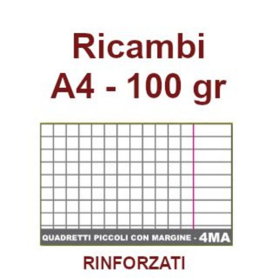 Picture of RICAMBI A4 100gr 4mm RINFORZATI C/MARGINE 40f