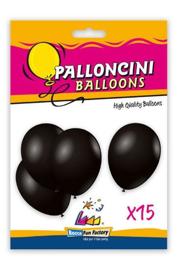 Immagine di PALLONCINI COLOR 15pz 30cm NERO