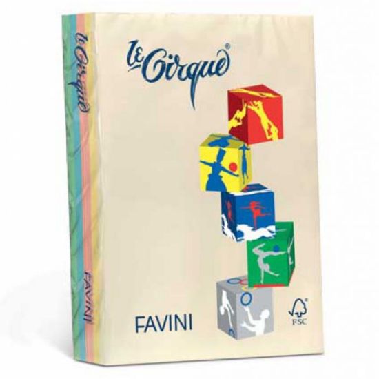 Immagine di CARTA A4 80g 500fg 1pz LE CIRQUE COLORI TENUI FAVINI