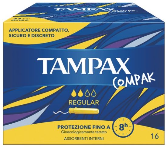 Picture of ASSORBENTI INTERNO TAMPAX REGULAR 20pz GIALLO