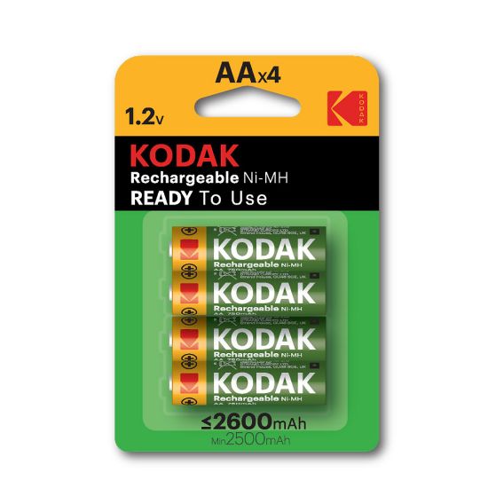 Picture of BATTERIE RICARICABILI KODAK STILO 4x 1pz 2600mAh