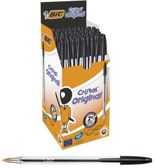 Immagine di PENNA SFERA BIC CRISTAL CLASSIC 50pz NERO - 4000N