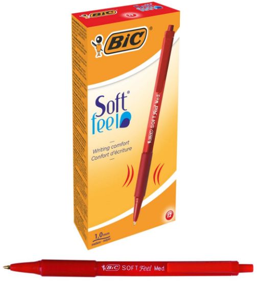 Immagine di PENNA SFERA BIC SOFT FEEL GRIP 12pz ROSSO - 4002R