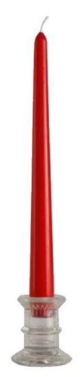 Immagine di CANDELA CONICHE 25cm 6pz ROSSO LACCATO