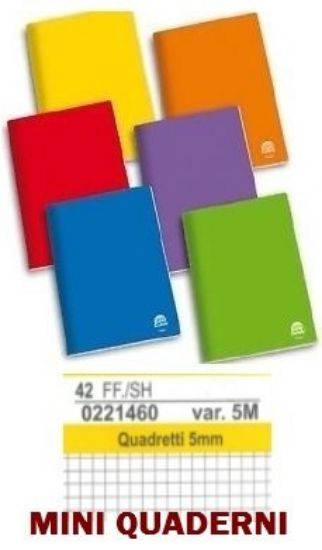 Immagine di QUADERNI MINI 12x17 COLOR 5mm 10pz