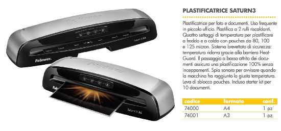 Immagine di PLASTIFICATRICE A4 SATURN FELLOWES