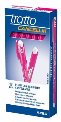 Picture of PENNA SFERA CANCELLIK FUCSIA 12pz TRATTO 0,4mm CON GOMMA