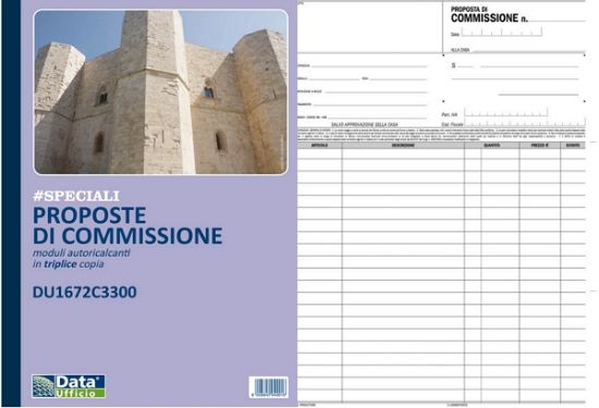 Picture of MODULI COPIA COMMISSIONI A4 1pz 3copie 25fg carta chimica