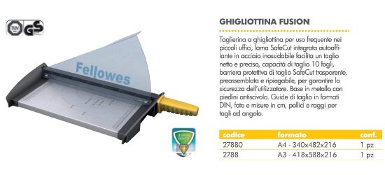 Immagine di TAGLIERINA FUSION A4 FELLOWES A GHIGLIOTTINA