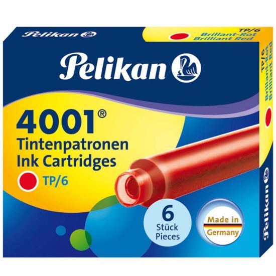 Picture of INCHIOSTRO CARTUCCE PELIKAN TP6 10pz ROSSO