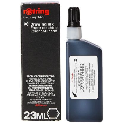 Immagine di INCHIOSTRO ROTRING  1pz 591017 FLACONE NERO 23ml