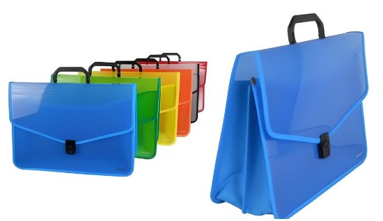 Immagine di BORSA POLIONDA 27x38cm 1pz CON SOFFIETTO COLORI ASSORTITI