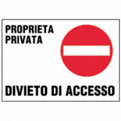 Picture of TARGA ACCESSO VIETATO PROPR. PRIVATA 25X35 1pz