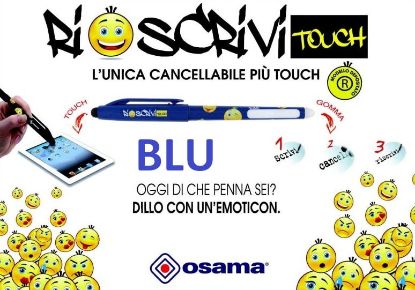 Immagine di PENNA SFERA GEL CANCELLABILE BLU OSAMA RISCRIVI 0,7mm 12pz TOUCH SCREEN