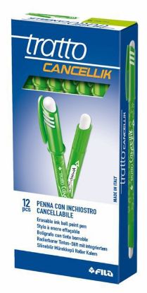 Picture of PENNA SFERA CANCELLIK VERDE CHIARO 12pz TRATTO 0,4mm CON GOMMA