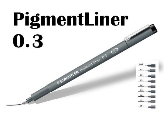 Immagine di PENNA PIGMENTLINER 0,3 10PZ STAEDTLER PENNARELLO